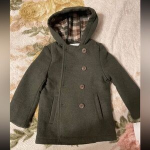 Kids Green Hooded Coat